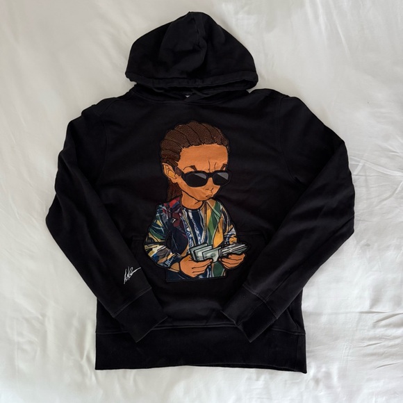 Black Hoodie with Graphic Design - Picture 1 of 1
